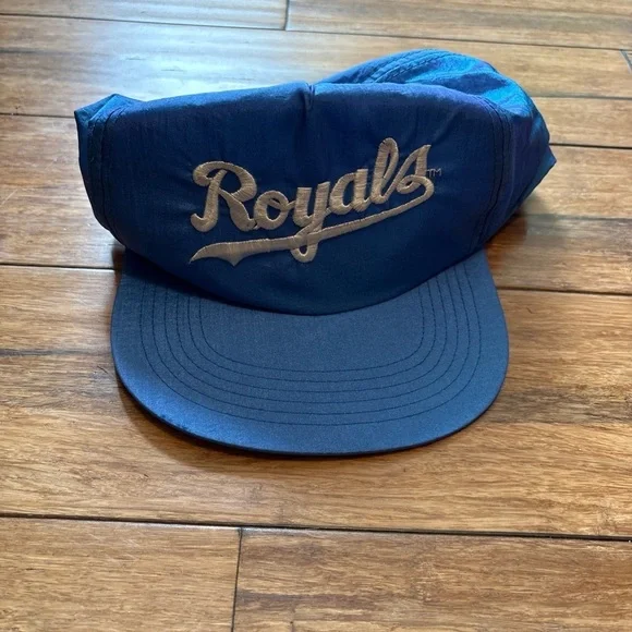 Vintage Kansas City Royals Snapback Hat Cap Windbreaker Nylon Rare MLB Baseball - Picture 2 of 9